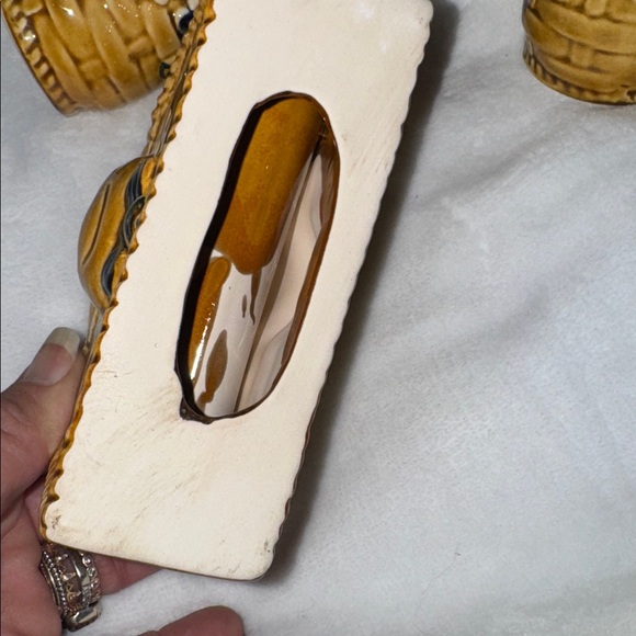 Adorable Vintage Cow Salt & Pepper Shaker Set with Napkin Holder - Picture 4 of 16